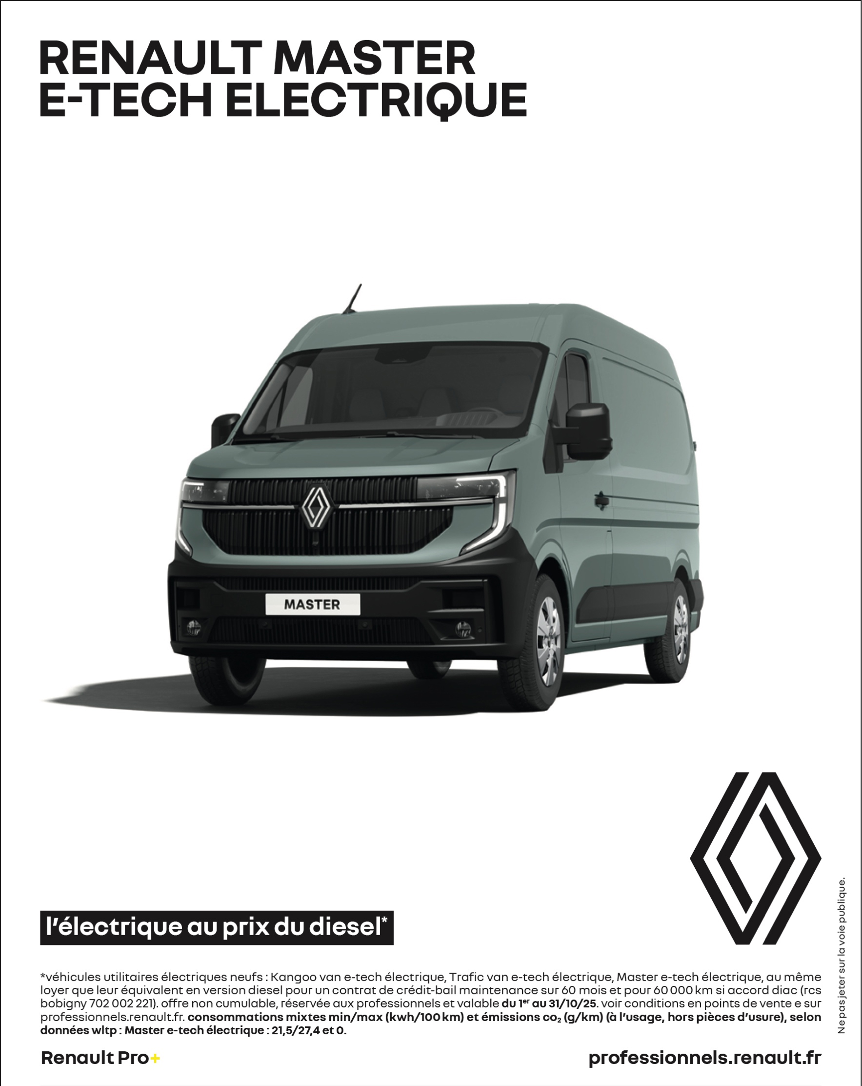 Flyer Renault master E-Tech Electrique